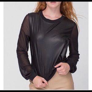 American Apparel Lame Crewneck Top